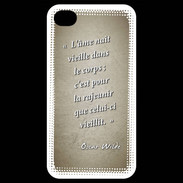 Coque iPhone 4 / iPhone 4S Ame nait Sepia Citation Oscar Wilde