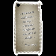 Coque iPhone 3G / 3GS Ame nait Sepia Citation Oscar Wilde