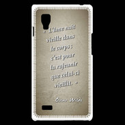 Coque LG Optimus L9 Ame nait Sepia Citation Oscar Wilde