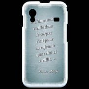 Coque Samsung ACE S5830 Ame nait Turquoise Citation Oscar Wilde