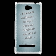 Coque HTC Windows Phone 8S Ame nait Turquoise Citation Oscar Wilde