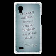 Coque LG Optimus L9 Ame nait Turquoise Citation Oscar Wilde