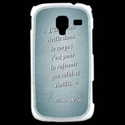 Coque Samsung Galaxy Ace 2 Ame nait Turquoise Citation Oscar Wilde