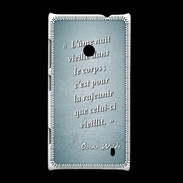 Coque Nokia Lumia 520 Ame nait Turquoise Citation Oscar Wilde