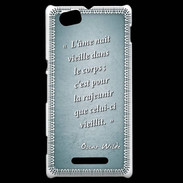 Coque Sony Xperia M Ame nait Turquoise Citation Oscar Wilde