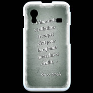 Coque Samsung ACE S5830 Ame nait Vert Citation Oscar Wilde