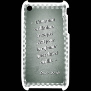 Coque iPhone 3G / 3GS Ame nait Vert Citation Oscar Wilde