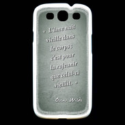 Coque Samsung Galaxy S3 Ame nait Vert Citation Oscar Wilde