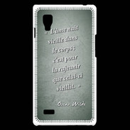 Coque LG Optimus L9 Ame nait Vert Citation Oscar Wilde
