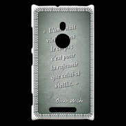 Coque Nokia Lumia 925 Ame nait Vert Citation Oscar Wilde