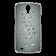 Coque Samsung Galaxy Mega Ame nait Vert Citation Oscar Wilde