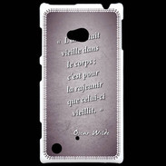 Coque Nokia Lumia 720 Ame nait Violet Citation Oscar Wilde