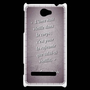 Coque HTC Windows Phone 8S Ame nait Violet Citation Oscar Wilde