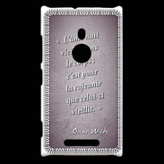 Coque Nokia Lumia 925 Ame nait Violet Citation Oscar Wilde