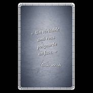 Etui carte bancaire Ami poignardée Bleu Citation Oscar Wilde