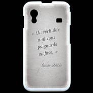 Coque Samsung ACE S5830 Ami poignardée Gris Citation Oscar Wilde