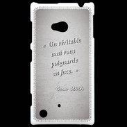 Coque Nokia Lumia 720 Ami poignardée Gris Citation Oscar Wilde