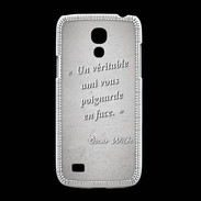 Coque Samsung Galaxy S4mini Ami poignardée Gris Citation Oscar Wilde