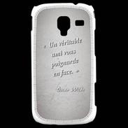 Coque Samsung Galaxy Ace 2 Ami poignardée Gris Citation Oscar Wilde