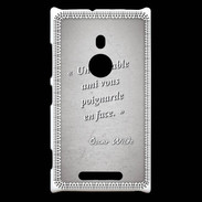 Coque Nokia Lumia 925 Ami poignardée Gris Citation Oscar Wilde