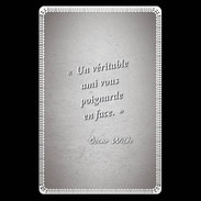 Etui carte bancaire Ami poignardée Gris Citation Oscar Wilde