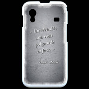 Coque Samsung ACE S5830 Ami poignardée Noir Citation Oscar Wilde