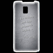 Coque LG P990 Ami poignardée Noir Citation Oscar Wilde