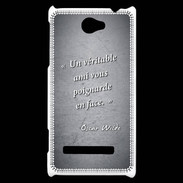 Coque HTC Windows Phone 8S Ami poignardée Noir Citation Oscar Wilde