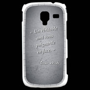 Coque Samsung Galaxy Ace 2 Ami poignardée Noir Citation Oscar Wilde