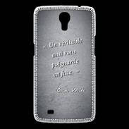 Coque Samsung Galaxy Mega Ami poignardée Noir Citation Oscar Wilde