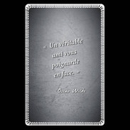 Etui carte bancaire Ami poignardée Noir Citation Oscar Wilde