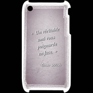 Coque iPhone 3G / 3GS Ami poignardée Rose Citation Oscar Wilde