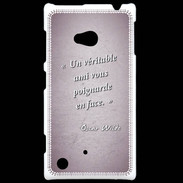 Coque Nokia Lumia 720 Ami poignardée Rose Citation Oscar Wilde