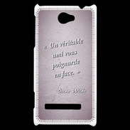 Coque HTC Windows Phone 8S Ami poignardée Rose Citation Oscar Wilde