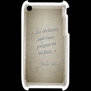 Coque iPhone 3G / 3GS Ami poignardée Sepia Citation Oscar Wilde