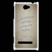 Coque HTC Windows Phone 8S Ami poignardée Sepia Citation Oscar Wilde