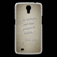 Coque Samsung Galaxy Mega Ami poignardée Sepia Citation Oscar Wilde
