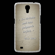 Coque Samsung Galaxy Mega Ami poignardée Sepia Citation Oscar Wilde