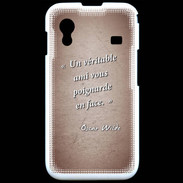 Coque Samsung ACE S5830 Ami poignardée Rouge Citation Oscar Wilde