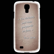 Coque Samsung Galaxy S4 Ami poignardée Rouge Citation Oscar Wilde