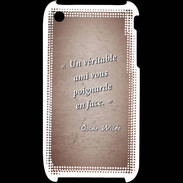 Coque iPhone 3G / 3GS Ami poignardée Rouge Citation Oscar Wilde