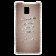 Coque LG P990 Ami poignardée Rouge Citation Oscar Wilde