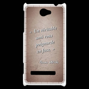 Coque HTC Windows Phone 8S Ami poignardée Rouge Citation Oscar Wilde