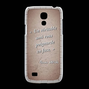 Coque Samsung Galaxy S4mini Ami poignardée Rouge Citation Oscar Wilde