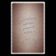 Etui carte bancaire Ami poignardée Rouge Citation Oscar Wilde