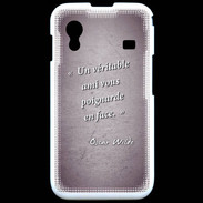 Coque Samsung ACE S5830 Ami poignardée Violet Citation Oscar Wilde