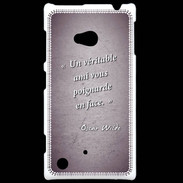 Coque Nokia Lumia 720 Ami poignardée Violet Citation Oscar Wilde