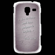 Coque Samsung Galaxy Ace 2 Ami poignardée Violet Citation Oscar Wilde