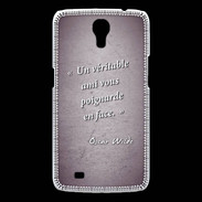 Coque Samsung Galaxy Mega Ami poignardée Violet Citation Oscar Wilde