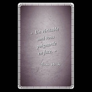 Etui carte bancaire Ami poignardée Violet Citation Oscar Wilde